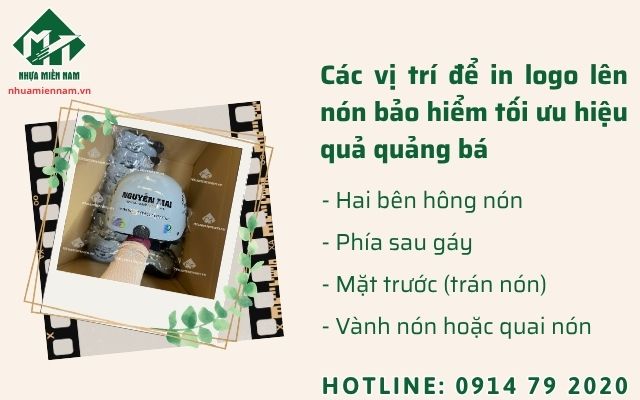 Các vị trí để in logo lên nón bảo hiểm tối ưu hiệu quả quảng bá