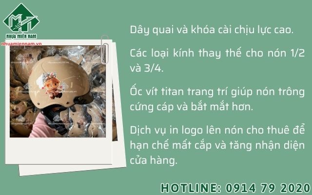 Chính sách đặt sỉ phụ kiện nón bảo hiểm cho các đơn vị cho thuê xe máy tại điểm du lịch