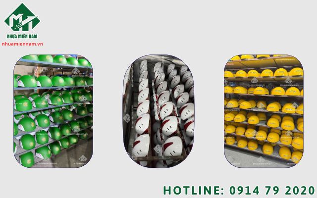 Công nghệ in ấn hiện đại tại xưởng in logo nón bảo hiểm giúp logo không phai mờ