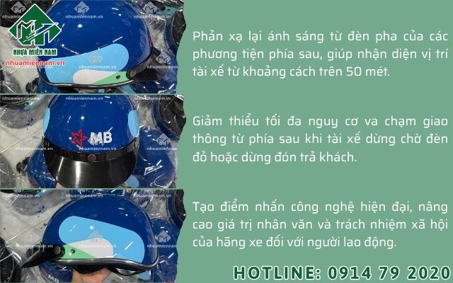 Độ an toàn cho tài xế chạy ca đêm nhờ kỹ thuật gia công decal nón bảo hiểm phản quang