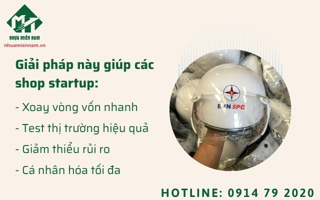 Giải pháp sản xuất nón bảo hiểm số lượng ít cho các shop startup