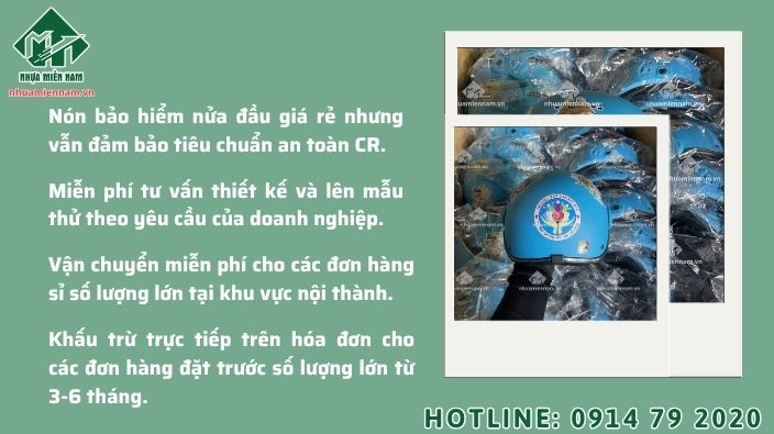 Giảm ngân sách với các dòng nón bảo hiểm quà tặng doanh nghiệp giá sỉ tại xưởng