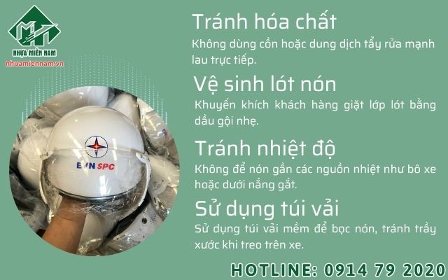 Hướng dẫn các đại lý cách bảo quản nón bảo hiểm