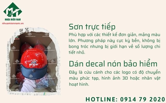 Lựa chọn giữa dán decal nón bảo hiểm thiết kế riêng và sơn trực tiếp