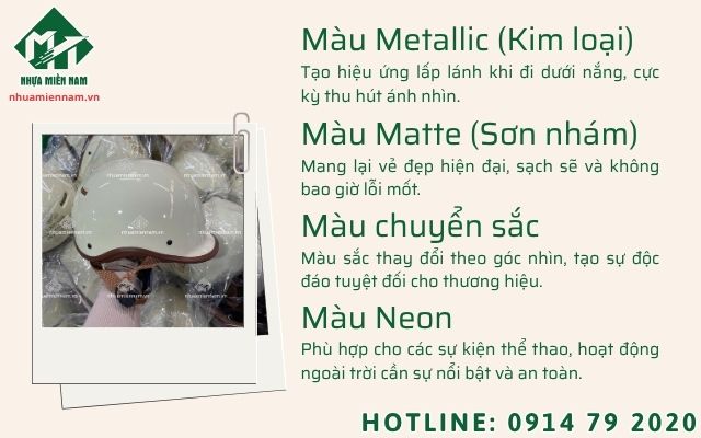 Màu sơn nón bảo hiểm hot trend vào bộ quà tặng doanh nghiệp