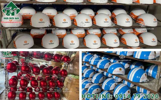 Năng lực cung ứng của xưởng in nón bảo hiểm số lượng lớn