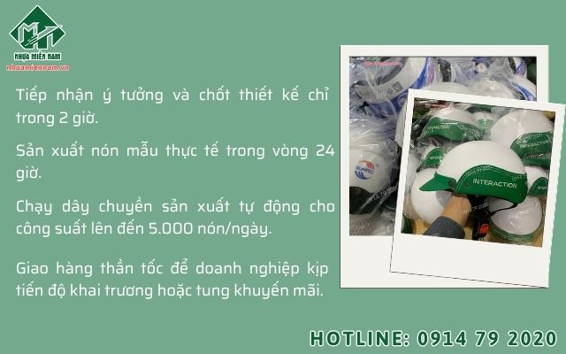 Quy trình gia công nhanh đơn hàng làm nón bảo hiểm theo yêu cầu