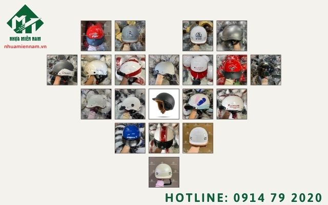 Sản phẩm đa dạng từ nón bảo hiểm 1/2 đến thiết kế nón bảo hiểm 3/4