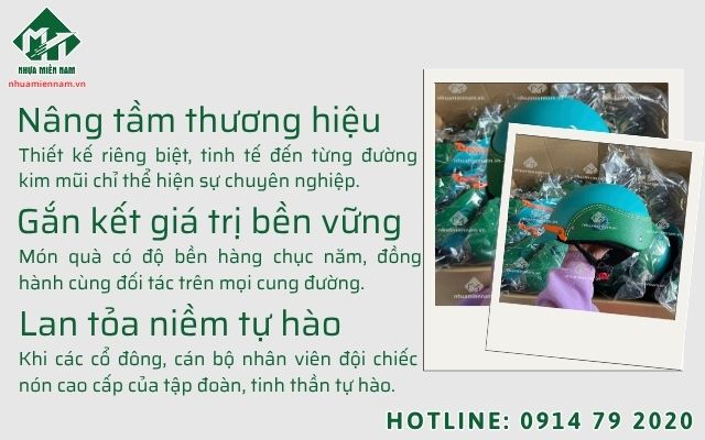 Sản phẩm sản xuất nón bảo hiểm thiết kế sang trọng