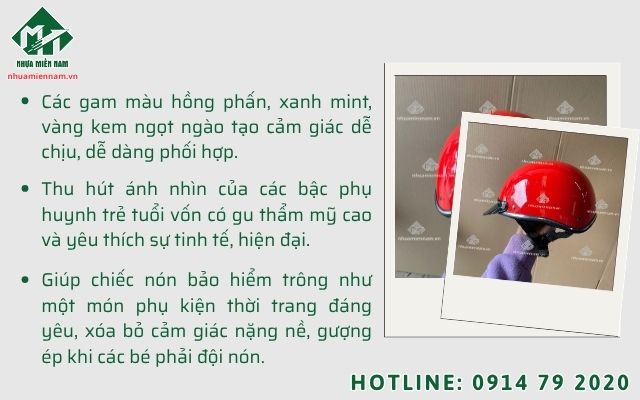 Sức hút mạnh mẽ của các mẫu nón bảo hiểm phối màu pastel