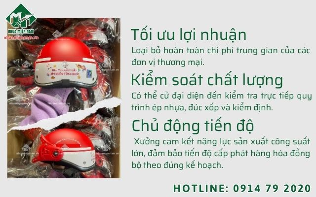 Tại sao các nhãn hàng tiêu dùng nên đặt sỉ tại xưởng sản xuất nón bảo hiểm giá gốc?