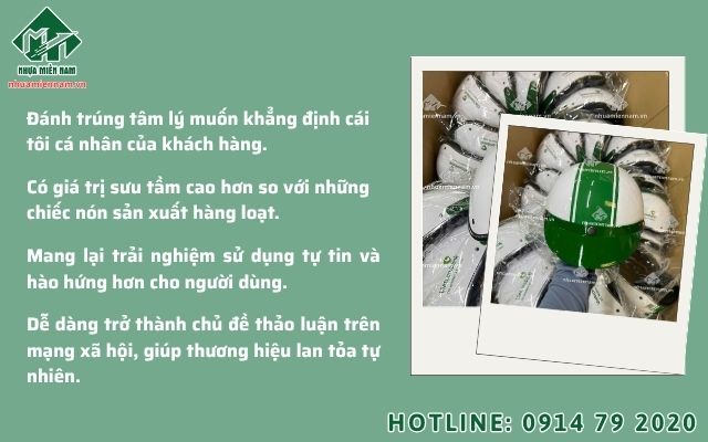 Tại sao nón bảo hiểm thiết kế riêng lại có khả năng chốt đơn cao hơn nón đại trà?