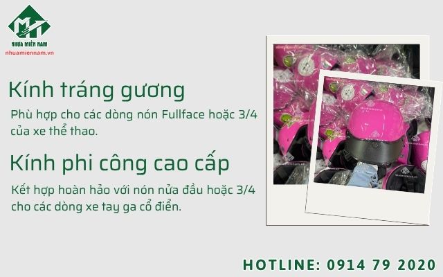 Tăng tính thời trang cho bộ quà tặng khi kết hợp kính tráng gương nón bảo hiểm và kính phi công cao cấp