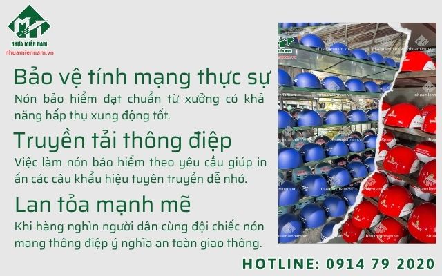 Vai trò của việc đặt làm nón bảo hiểm theo yêu cầu chất lượng cao