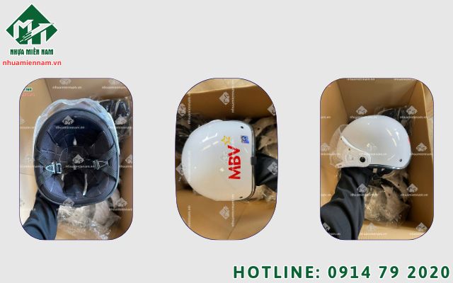 Vì sao các chủ đầu tư bất động sản ưu tiên chọn sản xuất nón bảo hiểm 3/4 in logo cho lễ mở bán?