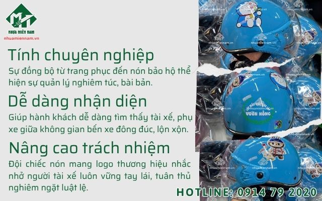 Xây dựng uy tín khi đặt làm nón bảo hiểm theo yêu cầu cho đội ngũ tài xế, phụ xe