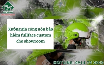 Xưởng gia công nón bảo hiểm fullface custom cho showroom