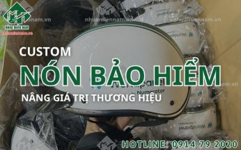 Custom nón bảo hiểm nâng giá trị thương hiệu