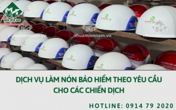 Dịch vụ làm nón bảo hiểm theo yêu cầu cho các chiến dịch