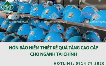 Nón bảo hiểm thiết kế quà tặng cao cấp cho ngành tài chính