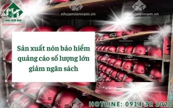 Sản xuất nón bảo hiểm quảng cáo số lượng lớn giảm ngân sách