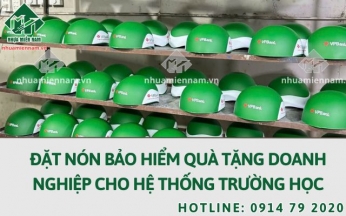 Đặt nón bảo hiểm quà tặng doanh nghiệp cho hệ thống trường học
