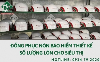 Đồng phục nón bảo hiểm thiết kế số lượng lớn cho siêu thị